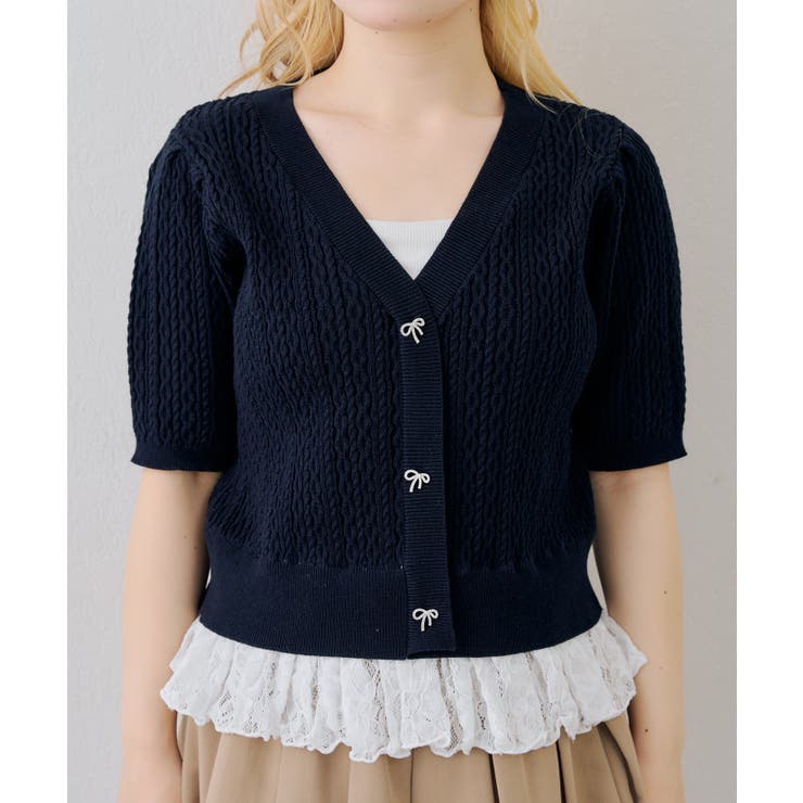 裾レースベビーケーブル半袖ニット | RMAF　NICE CLAUP / OLIVE des OLIVE | 詳細画像38 