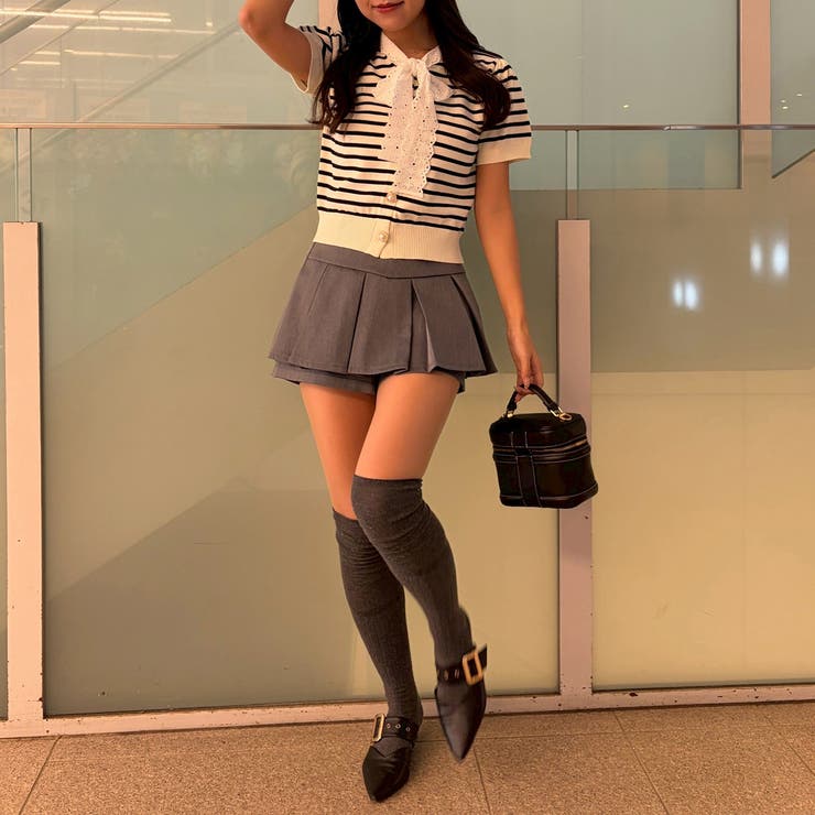 レースボウタイ半袖ニット | RMAF　NICE CLAUP / OLIVE des OLIVE | 詳細画像13 