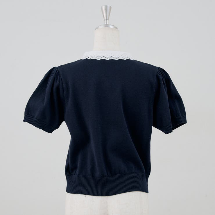 レースボウタイ半袖ニット | RMAF　NICE CLAUP / OLIVE des OLIVE | 詳細画像22 