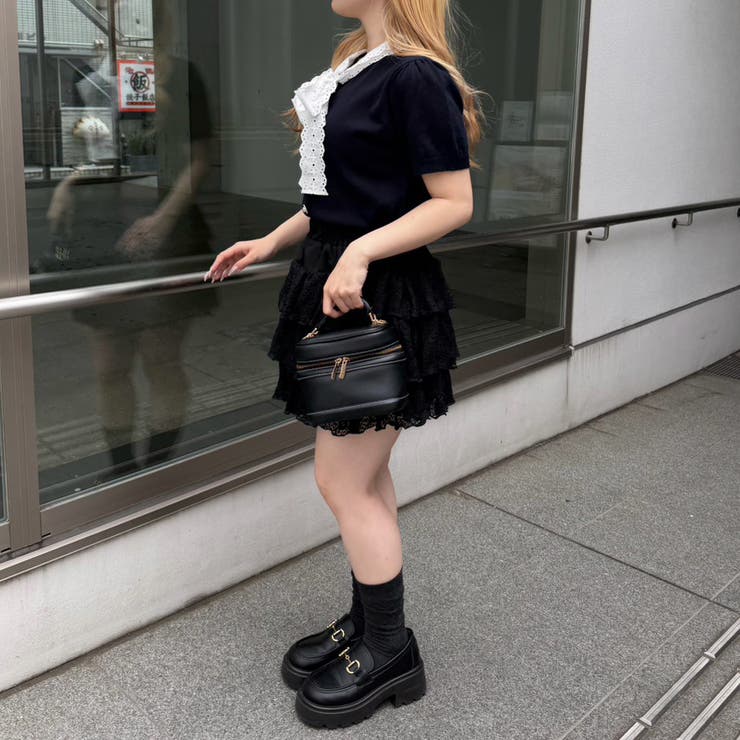 レースボウタイ半袖ニット | RMAF　NICE CLAUP / OLIVE des OLIVE | 詳細画像6 