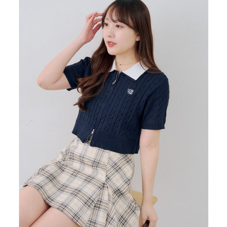 2枚衿ダブルジップカーディガン | RMAF　NICE CLAUP / OLIVE des OLIVE | 詳細画像3 