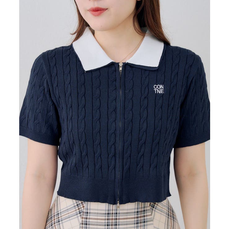 2枚衿ダブルジップカーディガン | RMAF　NICE CLAUP / OLIVE des OLIVE | 詳細画像31 