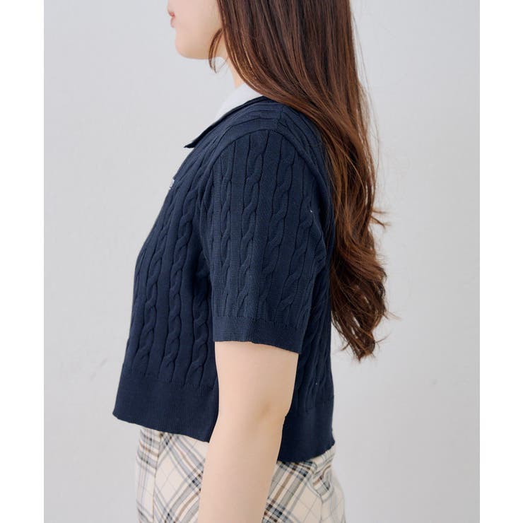 2枚衿ダブルジップカーディガン | RMAF　NICE CLAUP / OLIVE des OLIVE | 詳細画像32 