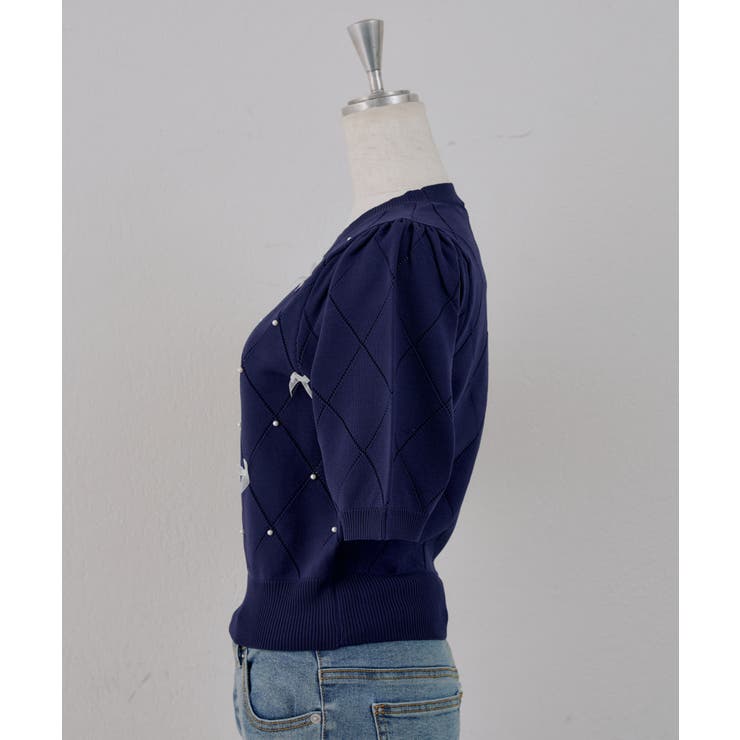 オーガンちびリボン半袖ニット | RMAF　NICE CLAUP / OLIVE des OLIVE | 詳細画像6 