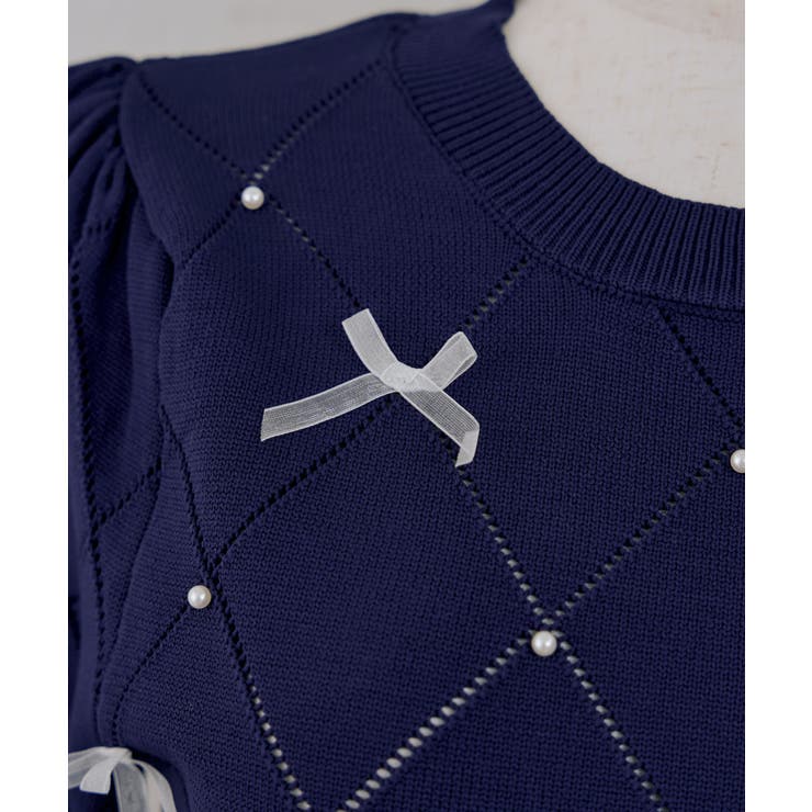 オーガンちびリボン半袖ニット | RMAF　NICE CLAUP / OLIVE des OLIVE | 詳細画像4 