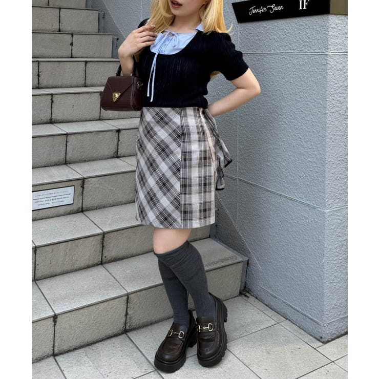 ケーブルドッキング半袖ニット | RMAF　NICE CLAUP / OLIVE des OLIVE | 詳細画像4 