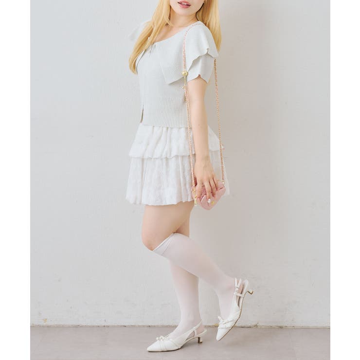 【5色展開】キラキララメ入り素材 ビッグ衿ラメジップカーディガン | RMAF　NICE CLAUP / OLIVE des OLIVE | 詳細画像22 