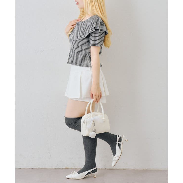 【5色展開】キラキララメ入り素材 ビッグ衿ラメジップカーディガン | RMAF　NICE CLAUP / OLIVE des OLIVE | 詳細画像33 