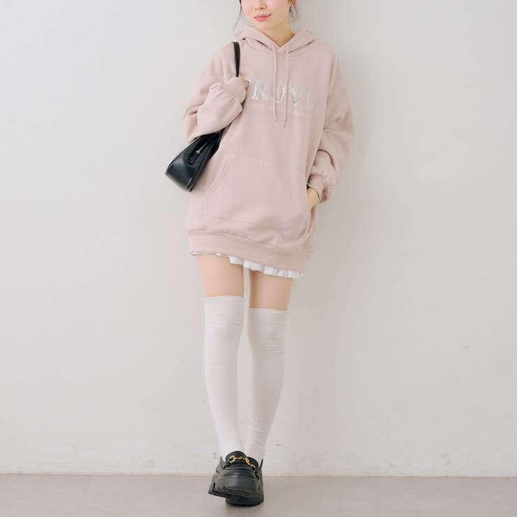 スパンコールロゴ裏起毛パーカー | RMAF　NICE CLAUP / OLIVE des OLIVE | 詳細画像3 