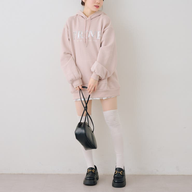 スパンコールロゴ裏起毛パーカー | RMAF　NICE CLAUP / OLIVE des OLIVE | 詳細画像4 