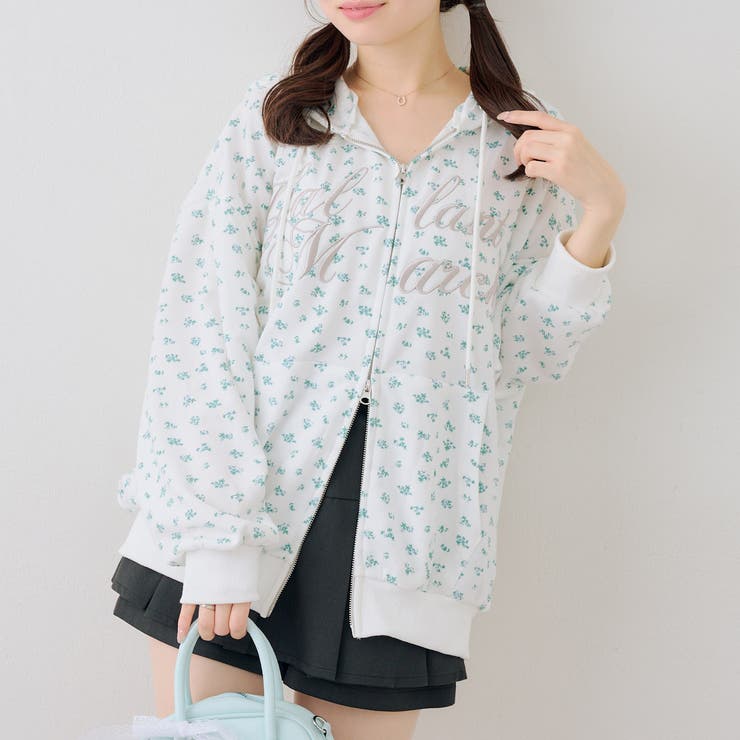 花柄 | ロゴキラリラメ裏毛パーカー | RMAF　NICE CLAUP / OLIVE des OLIVE