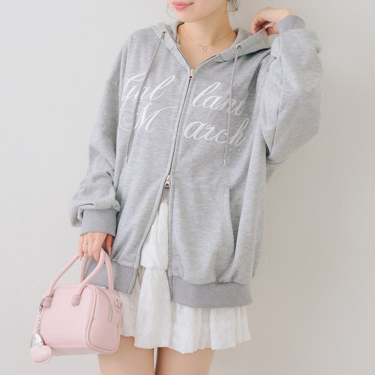 ロゴキラリラメ裏毛パーカー | RMAF　NICE CLAUP / OLIVE des OLIVE | 詳細画像3 