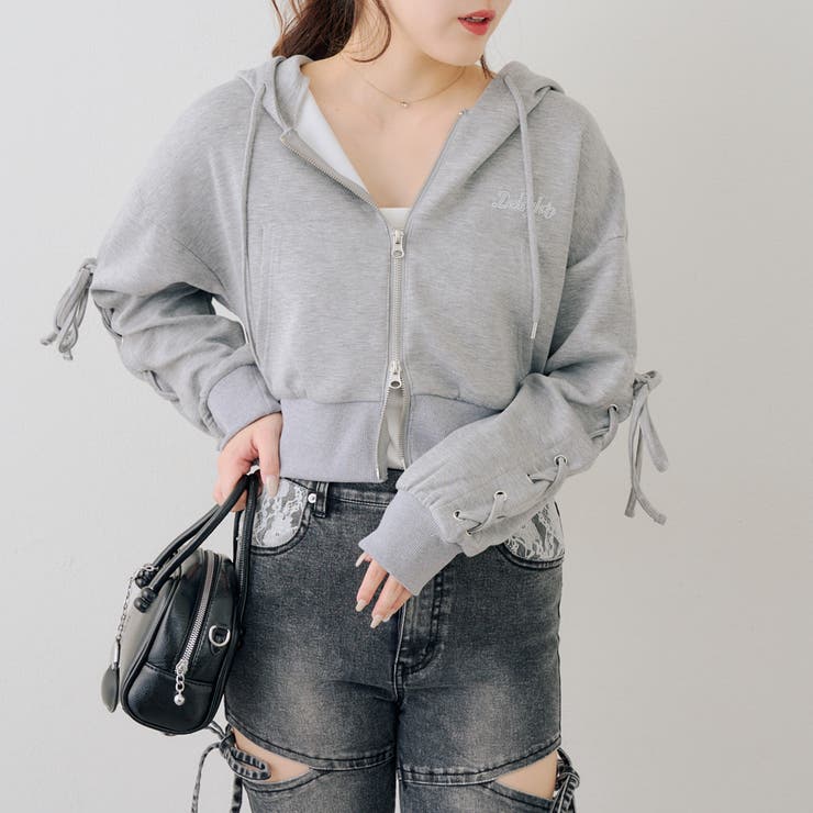 【セットアップ対応】ダンボールレースアップパーカー | RMAF　NICE CLAUP / OLIVE des OLIVE | 詳細画像3 