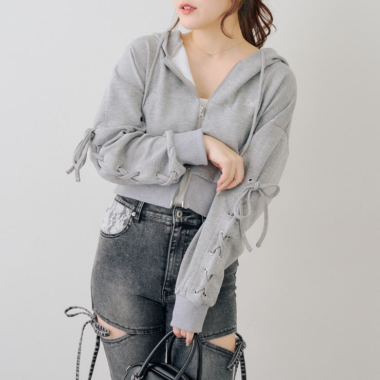 【セットアップ対応】ダンボールレースアップパーカー | RMAF　NICE CLAUP / OLIVE des OLIVE | 詳細画像5 