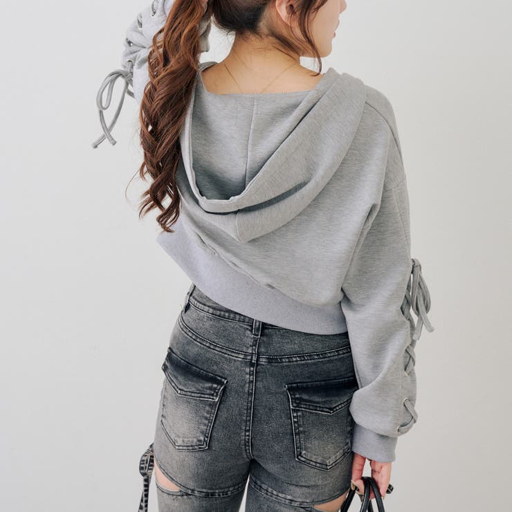 【セットアップ対応】ダンボールレースアップパーカー | RMAF　NICE CLAUP / OLIVE des OLIVE | 詳細画像7 