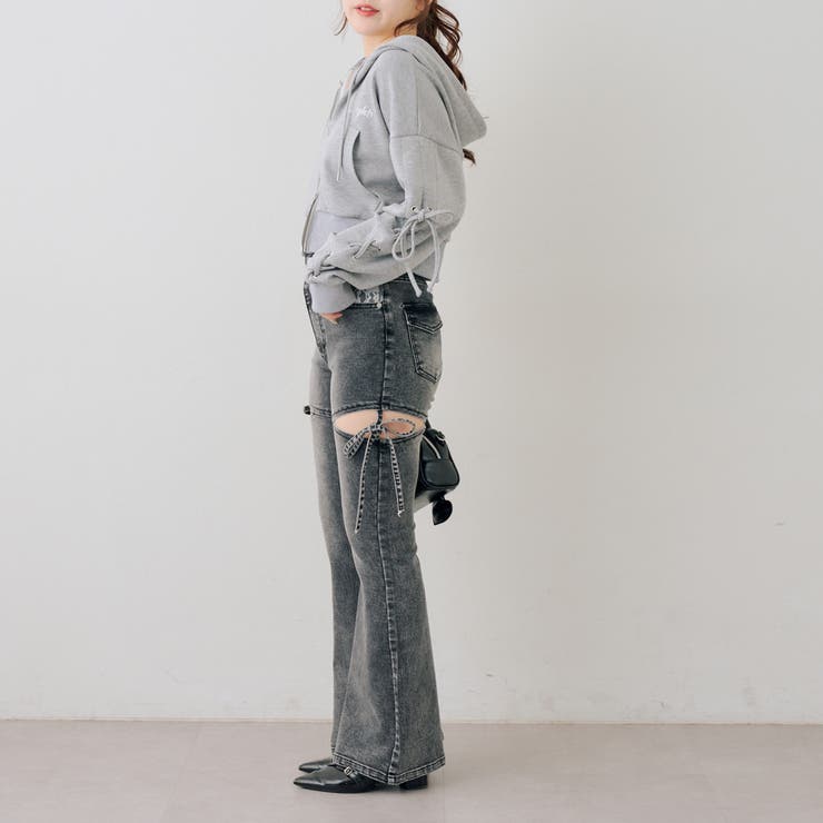 【セットアップ対応】ダンボールレースアップパーカー | RMAF　NICE CLAUP / OLIVE des OLIVE | 詳細画像10 