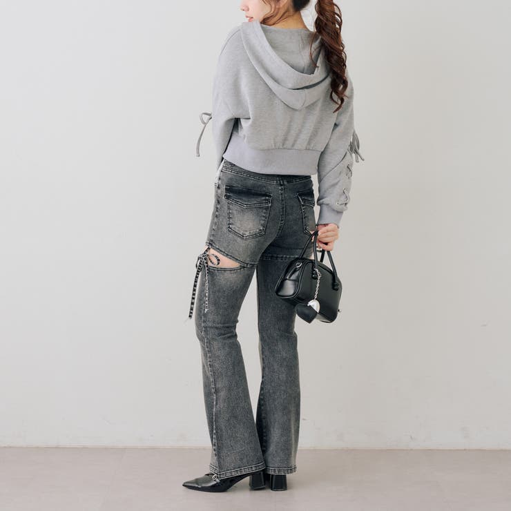 【セットアップ対応】ダンボールレースアップパーカー | RMAF　NICE CLAUP / OLIVE des OLIVE | 詳細画像11 