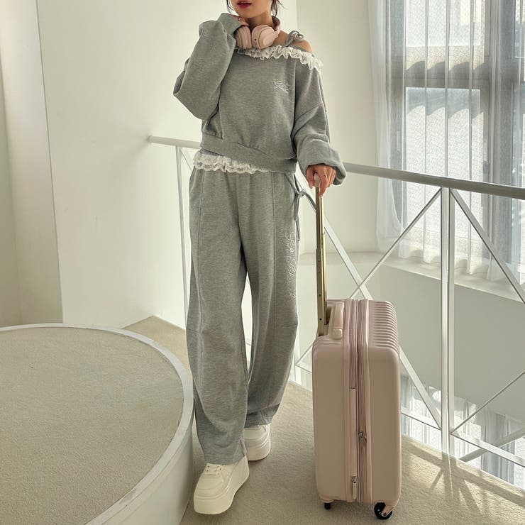 【丈の長さを選べる】ラメ裏毛ワンショルプルオーバー | RMAF　NICE CLAUP / OLIVE des OLIVE | 詳細画像7 