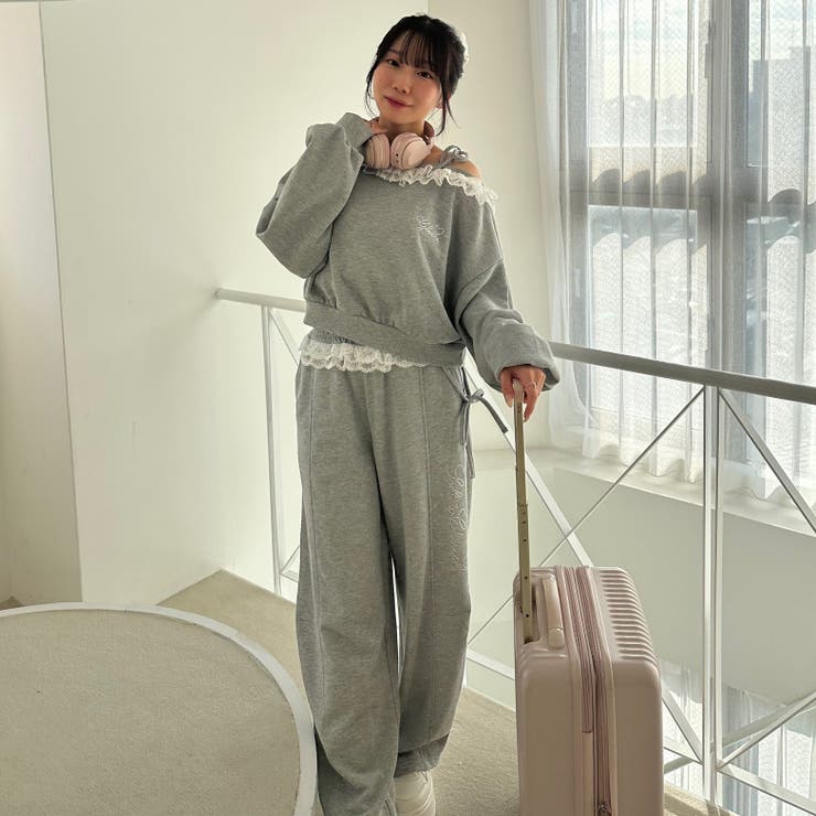 【丈の長さを選べる】ラメ裏毛ワンショルプルオーバー | RMAF　NICE CLAUP / OLIVE des OLIVE | 詳細画像8 