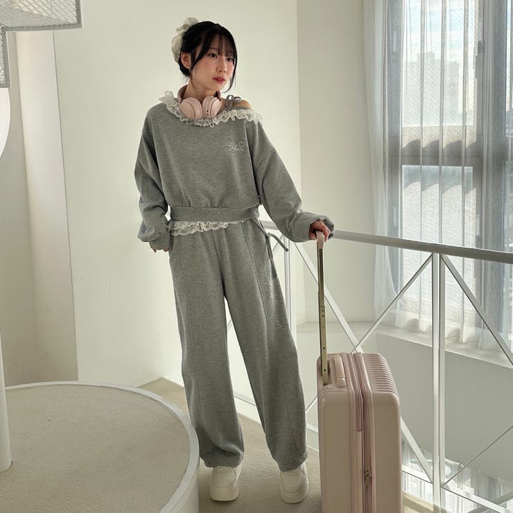 【丈の長さを選べる】ラメ裏毛ワンショルプルオーバー | RMAF　NICE CLAUP / OLIVE des OLIVE | 詳細画像9 