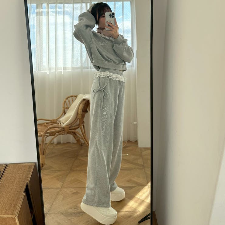 【丈の長さを選べる】ラメ裏毛ワンショルプルオーバー | RMAF　NICE CLAUP / OLIVE des OLIVE | 詳細画像12 