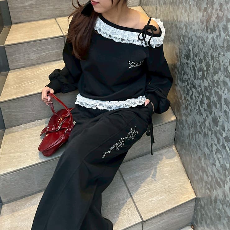 【丈の長さを選べる】ラメ裏毛ワンショルプルオーバー | RMAF　NICE CLAUP / OLIVE des OLIVE | 詳細画像13 