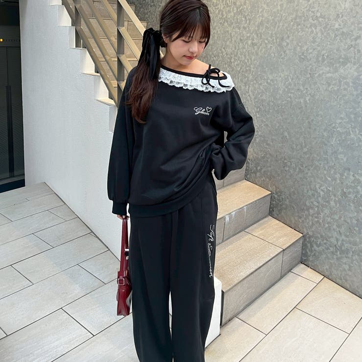 【丈の長さを選べる】ラメ裏毛ワンショルプルオーバー | RMAF　NICE CLAUP / OLIVE des OLIVE | 詳細画像16 