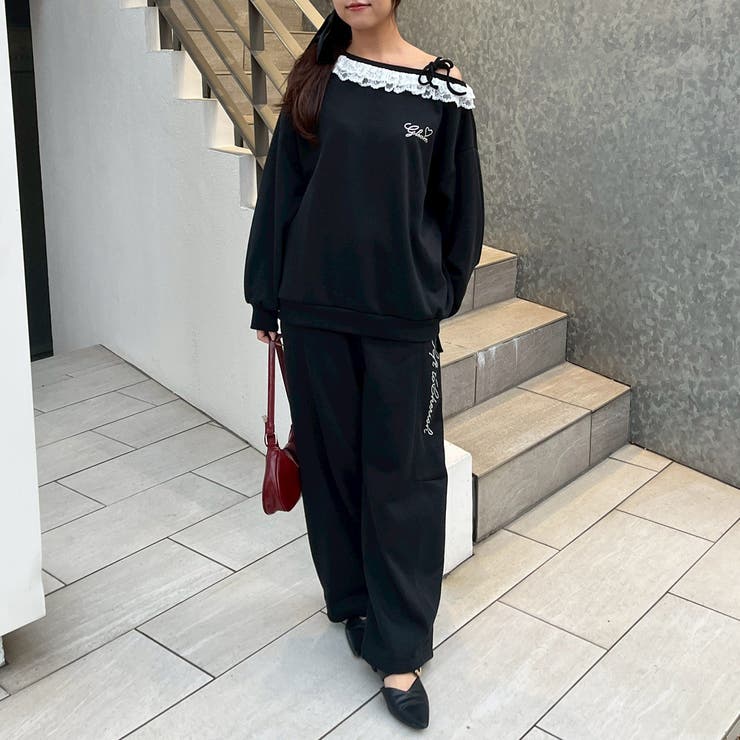 【丈の長さを選べる】ラメ裏毛ワンショルプルオーバー | RMAF　NICE CLAUP / OLIVE des OLIVE | 詳細画像18 