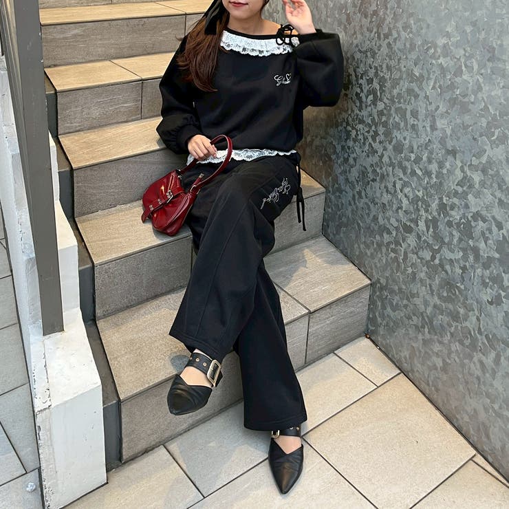 【丈の長さを選べる】ラメ裏毛ワンショルプルオーバー | RMAF　NICE CLAUP / OLIVE des OLIVE | 詳細画像22 