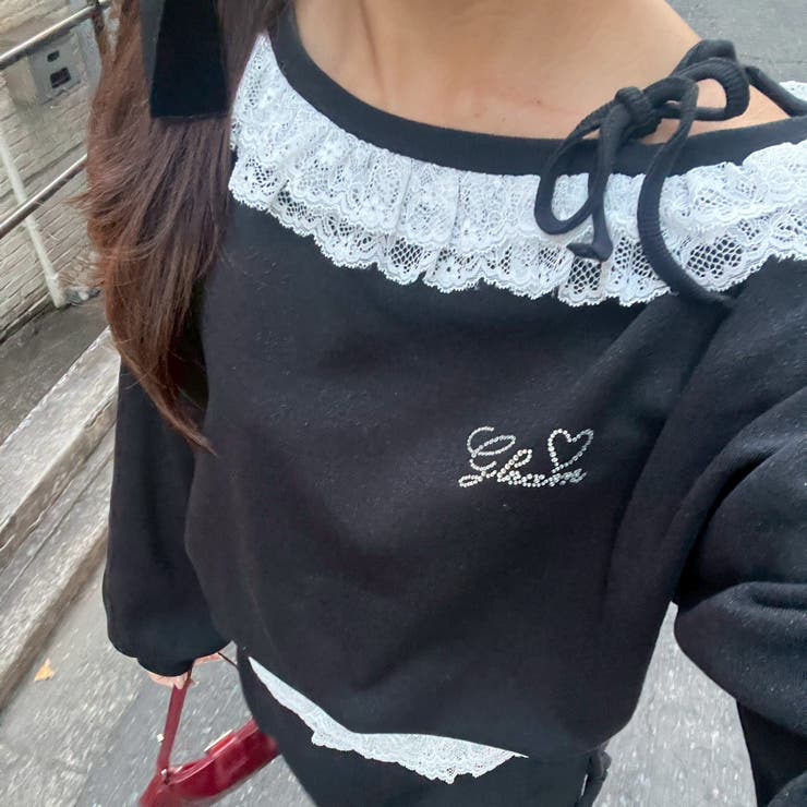 【丈の長さを選べる】ラメ裏毛ワンショルプルオーバー | RMAF　NICE CLAUP / OLIVE des OLIVE | 詳細画像25 