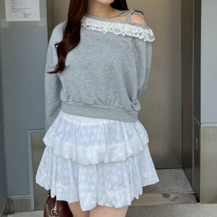 【丈の長さを選べる】ラメ裏毛ワンショルプルオーバー | RMAF　NICE CLAUP / OLIVE des OLIVE | 詳細画像26 