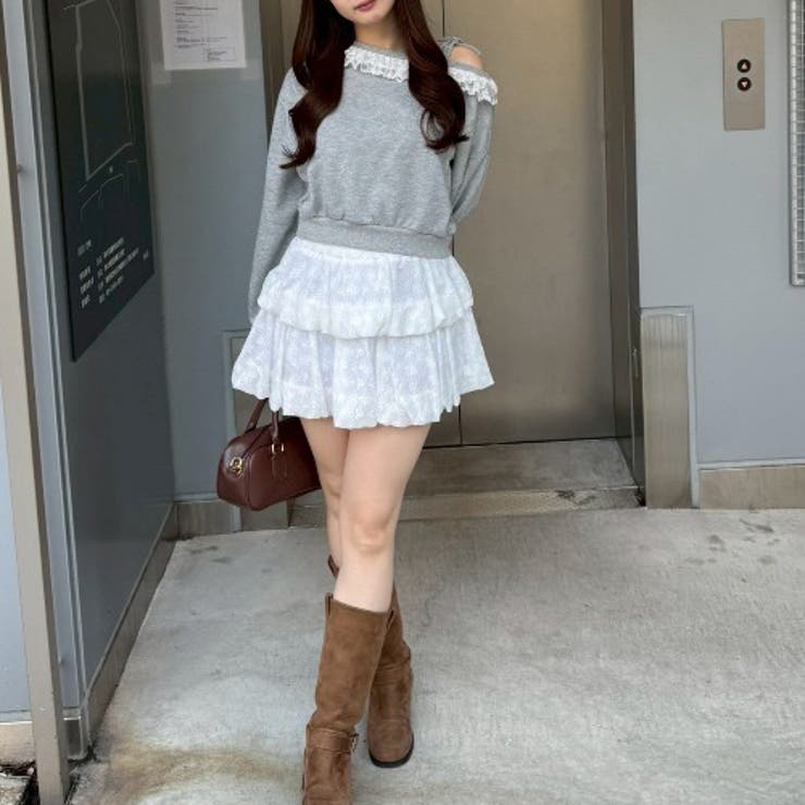 【丈の長さを選べる】ラメ裏毛ワンショルプルオーバー | RMAF　NICE CLAUP / OLIVE des OLIVE | 詳細画像28 