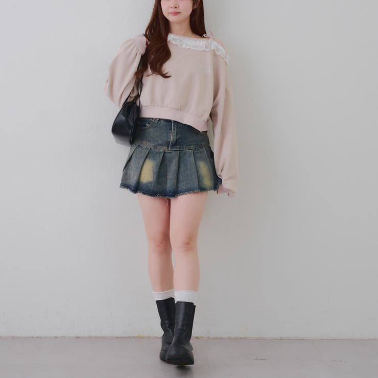 【丈の長さを選べる】ラメ裏毛ワンショルプルオーバー | RMAF　NICE CLAUP / OLIVE des OLIVE | 詳細画像34 