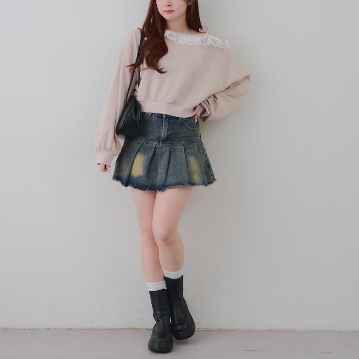 【丈の長さを選べる】ラメ裏毛ワンショルプルオーバー | RMAF　NICE CLAUP / OLIVE des OLIVE | 詳細画像36 