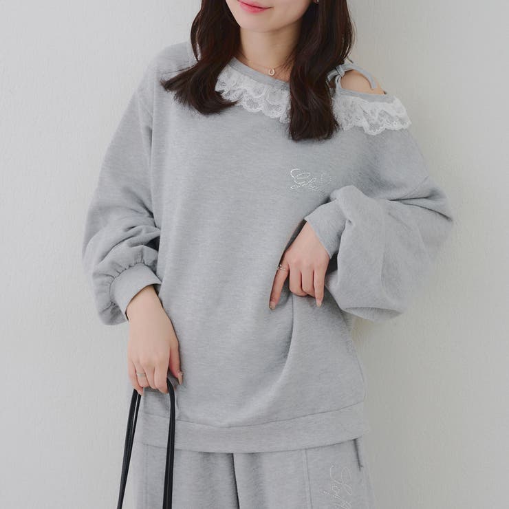 【丈の長さを選べる】ラメ裏毛ワンショルプルオーバー | RMAF　NICE CLAUP / OLIVE des OLIVE | 詳細画像40 