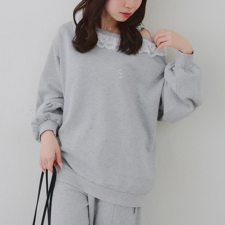 【丈の長さを選べる】ラメ裏毛ワンショルプルオーバー | RMAF　NICE CLAUP / OLIVE des OLIVE | 詳細画像41 