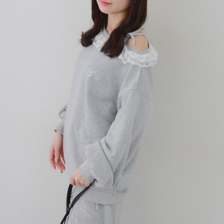 【丈の長さを選べる】ラメ裏毛ワンショルプルオーバー | RMAF　NICE CLAUP / OLIVE des OLIVE | 詳細画像42 