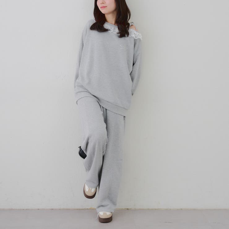 【丈の長さを選べる】ラメ裏毛ワンショルプルオーバー | RMAF　NICE CLAUP / OLIVE des OLIVE | 詳細画像44 