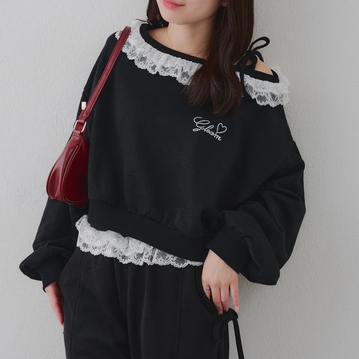 【丈の長さを選べる】ラメ裏毛ワンショルプルオーバー | RMAF　NICE CLAUP / OLIVE des OLIVE | 詳細画像46 