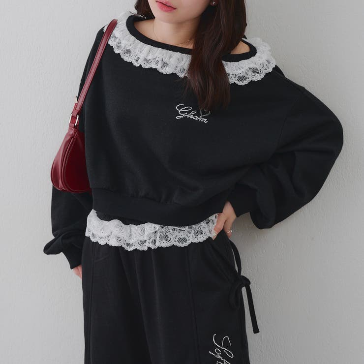 【丈の長さを選べる】ラメ裏毛ワンショルプルオーバー | RMAF　NICE CLAUP / OLIVE des OLIVE | 詳細画像47 