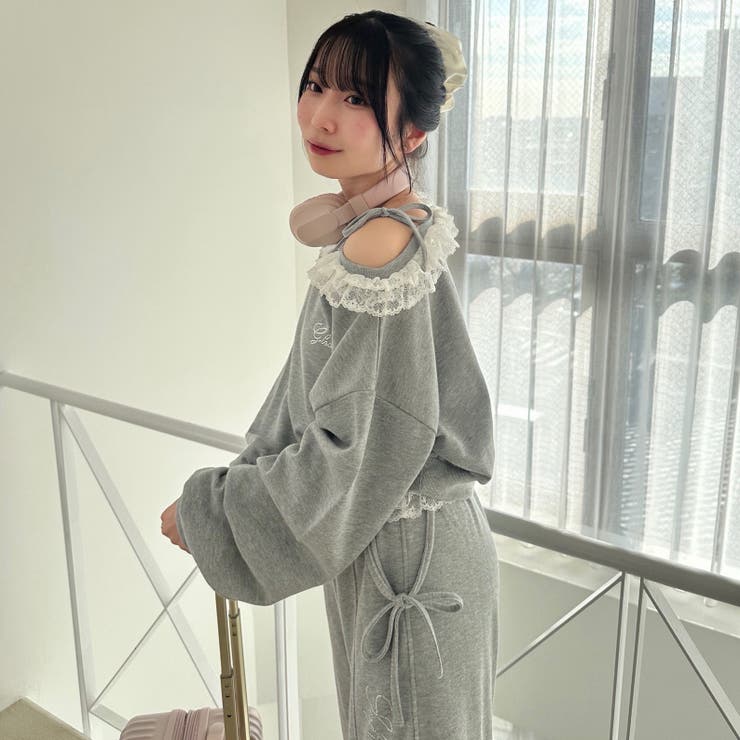 トップグレー | 【丈の長さを選べる】ラメ裏毛ワンショルプルオーバー | RMAF　NICE CLAUP / OLIVE des OLIVE