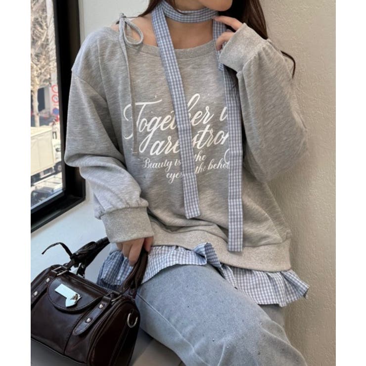 グレー | ワンショルドッキングチュニック | NICE CLAUP / OLIVE des OLIVE　OUTLET