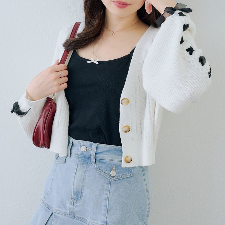 ラインストーンロゴカップ付キャミ | RMAF　NICE CLAUP / OLIVE des OLIVE | 詳細画像15 