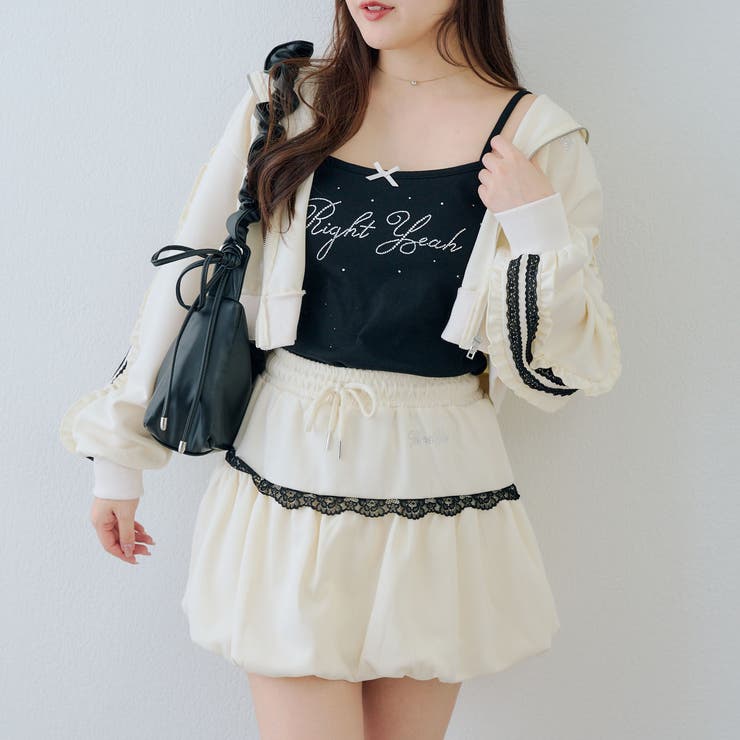 ラインストーンロゴカップ付キャミ | RMAF　NICE CLAUP / OLIVE des OLIVE | 詳細画像3 