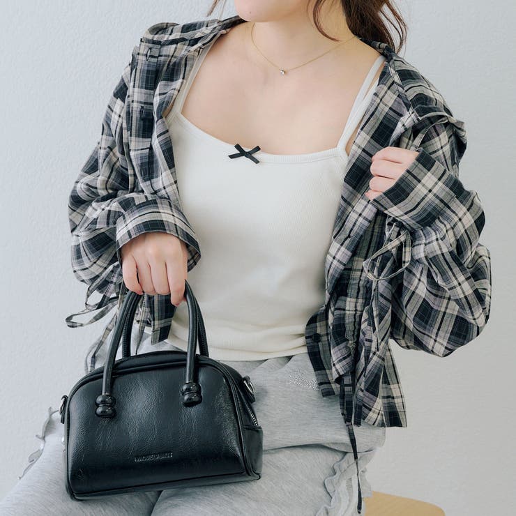 ホワイト系 | ラインストーンロゴカップ付キャミ | RMAF　NICE CLAUP / OLIVE des OLIVE