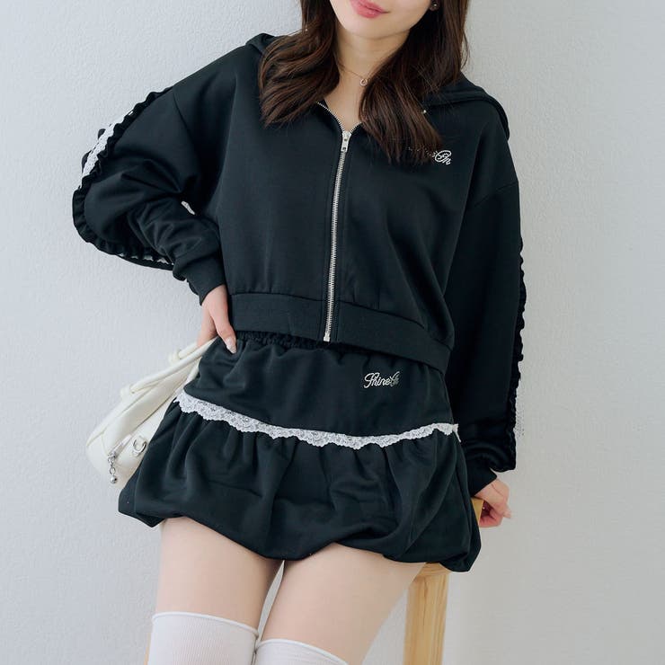 ブラック | 【セットアップ対応】トラックレースパーカー | RMAF　NICE CLAUP / OLIVE des OLIVE