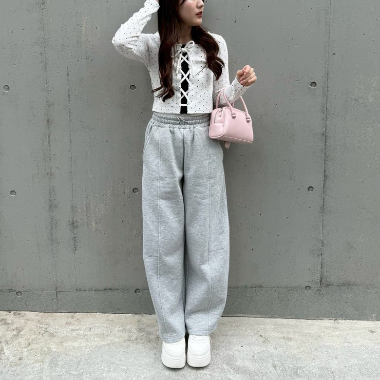 レース×レースアップドッキングテレコトップス | RMAF　NICE CLAUP / OLIVE des OLIVE | 詳細画像4 