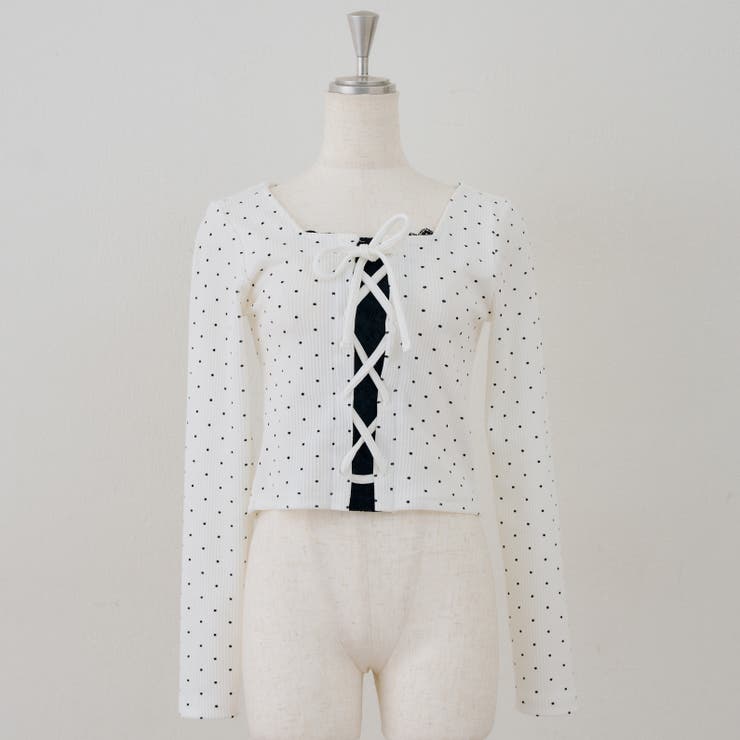 レース×レースアップドッキングテレコトップス | RMAF　NICE CLAUP / OLIVE des OLIVE | 詳細画像20 