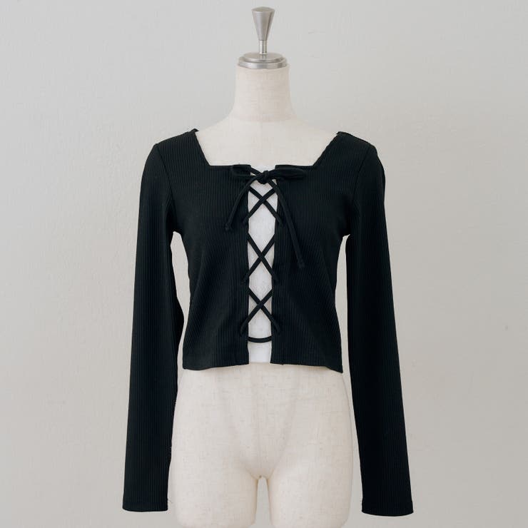 レース×レースアップドッキングテレコトップス | RMAF　NICE CLAUP / OLIVE des OLIVE | 詳細画像21 