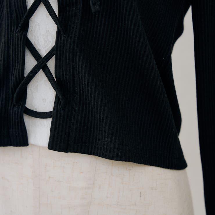 レース×レースアップドッキングテレコトップス | RMAF　NICE CLAUP / OLIVE des OLIVE | 詳細画像23 